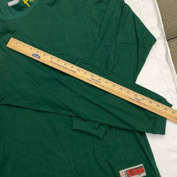 Vintage Green Bay Packers Long Sleeve T Shirt Medium Embroidered NFL Mock Neck - Picture 6 of 10